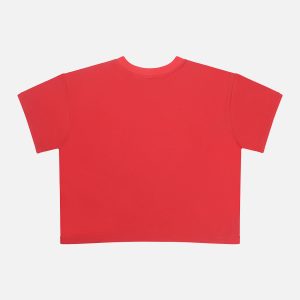 Adult 40Th Anniversary Graphic Boxy T-Shirt Poppy Red - Image 3