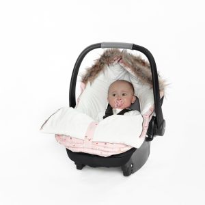Bunting Bag For Car Seats & Strollers Pink Animal Print - Image 3