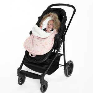 Bunting Bag For Car Seats & Strollers Pink Animal Print - Image 4