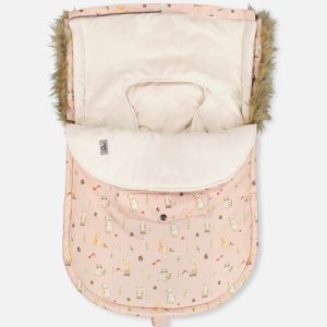 Bunting Bag For Car Seats & Strollers Pink Animal Print - Image 5