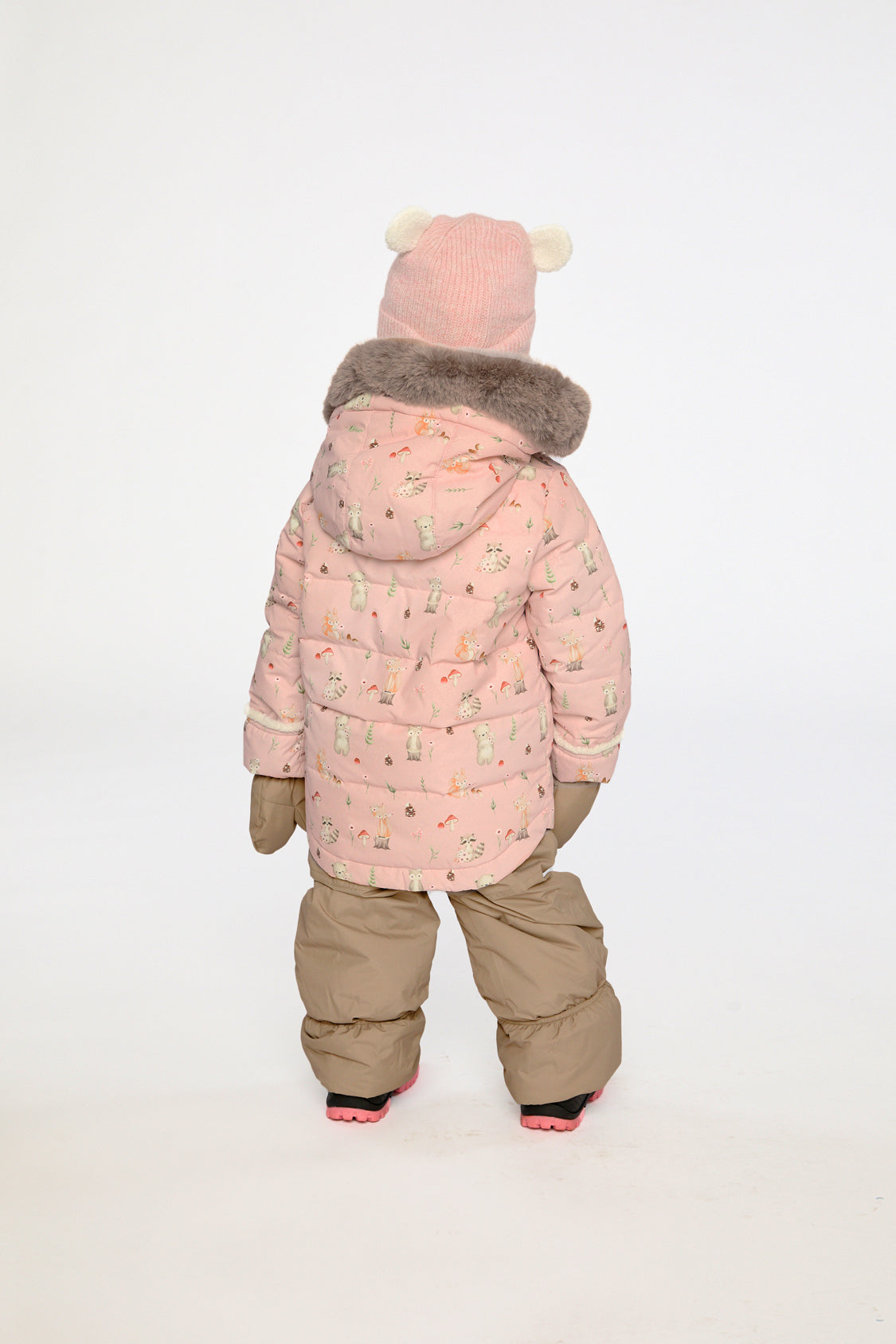 Baby Two Piece Snowsuit Pink Animal Print - Image 4