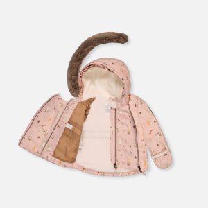 Baby Two Piece Snowsuit Pink Animal Print - Image 5