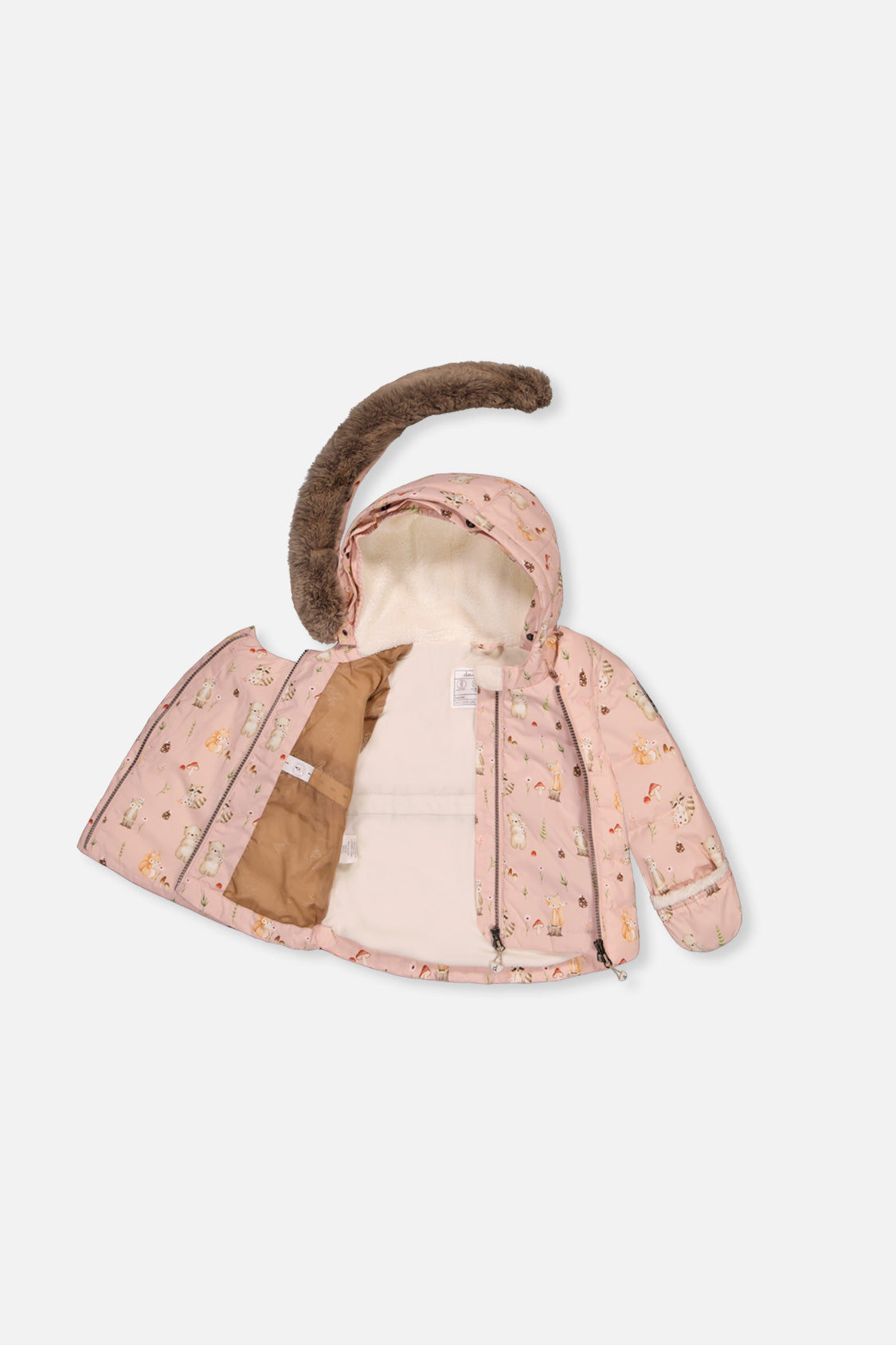Baby Two Piece Snowsuit Pink Animal Print - Image 5