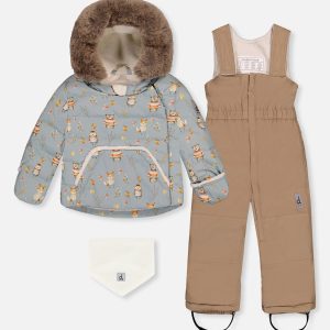 Baby Two Piece Snowsuit Blue Animal Print - Image 10