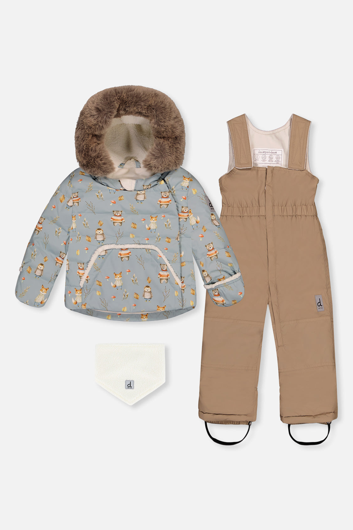 Baby Two Piece Snowsuit Blue Animal Print - Image 8