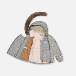 Baby Two Piece Snowsuit Blue Animal Print - Image 5