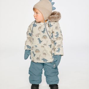 Baby Two Piece Snowsuit Blue Dinosaur Print - Image 2