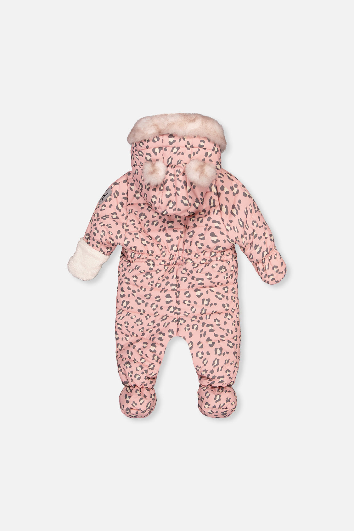 Baby One Piece Snowsuit For Car Seats Rose Leopard Print - Image 2