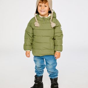 Alternative view of Winter Jacket Adapted For Car Seats Olive Green