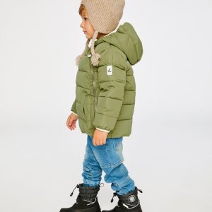 Winter Jacket Adapted For Car Seats Olive Green - Image 3