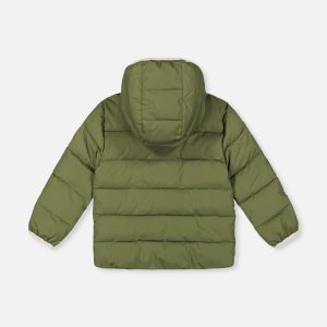 Winter Jacket Adapted For Car Seats Olive Green - Image 5