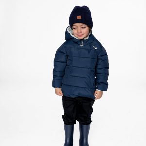 Alternative view of Winter Jacket Adapted For Car Seats Dark Blue