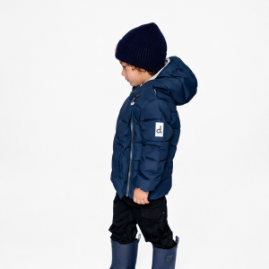 Winter Jacket Adapted For Car Seats Dark Blue - Image 3