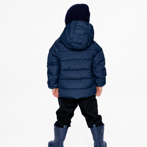Winter Jacket Adapted For Car Seats Dark Blue - Image 4