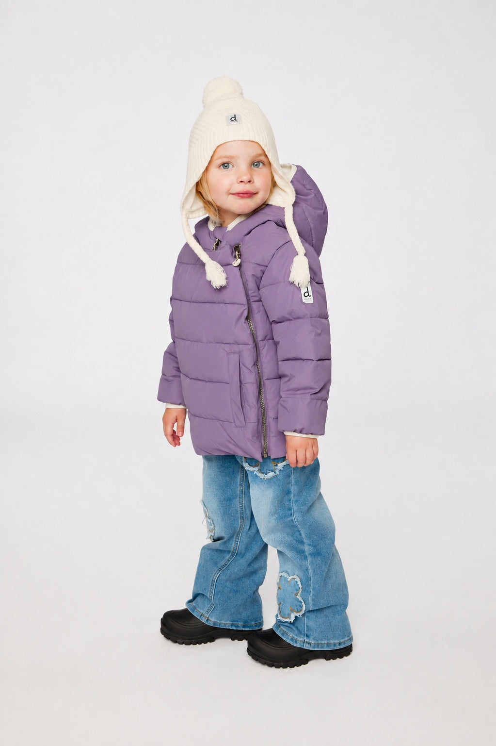 Winter Jacket Adapted For Car Seats Violet - Image 3