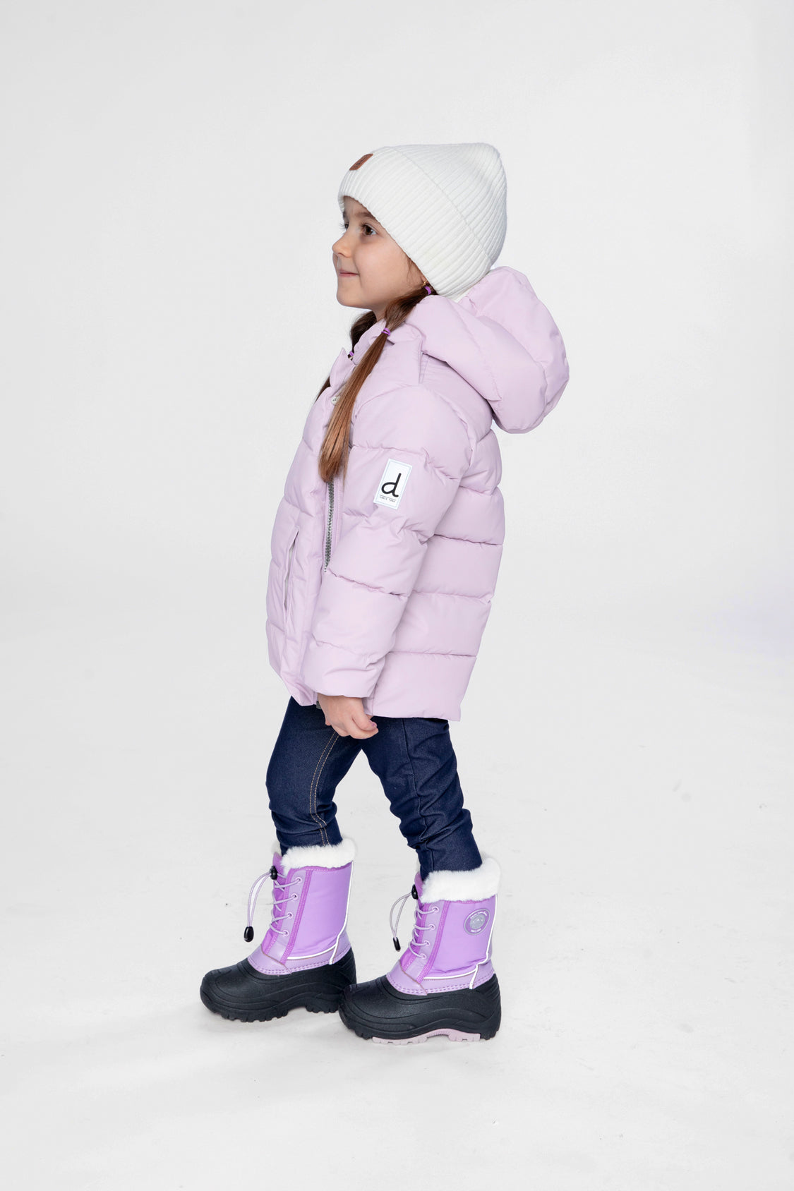 Winter Jacket Adapted For Car Seats Lavender - Image 3