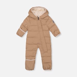 Baby Cloud One Piece Snowsuit Adapted For Car Seats Beige