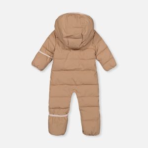 Baby Cloud One Piece Snowsuit Adapted For Car Seats Beige - Image 5