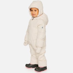 Baby Cloud One Piece Snowsuit Adapted For Car Seats Off White - Image 3