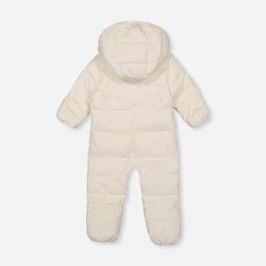 Baby Cloud One Piece Snowsuit Adapted For Car Seats Off White - Image 5