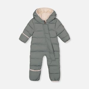 Baby Cloud One Piece Snowsuit Adapted For Car Seats Sage Green