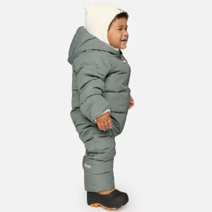Baby Cloud One Piece Snowsuit Adapted For Car Seats Sage Green - Image 3