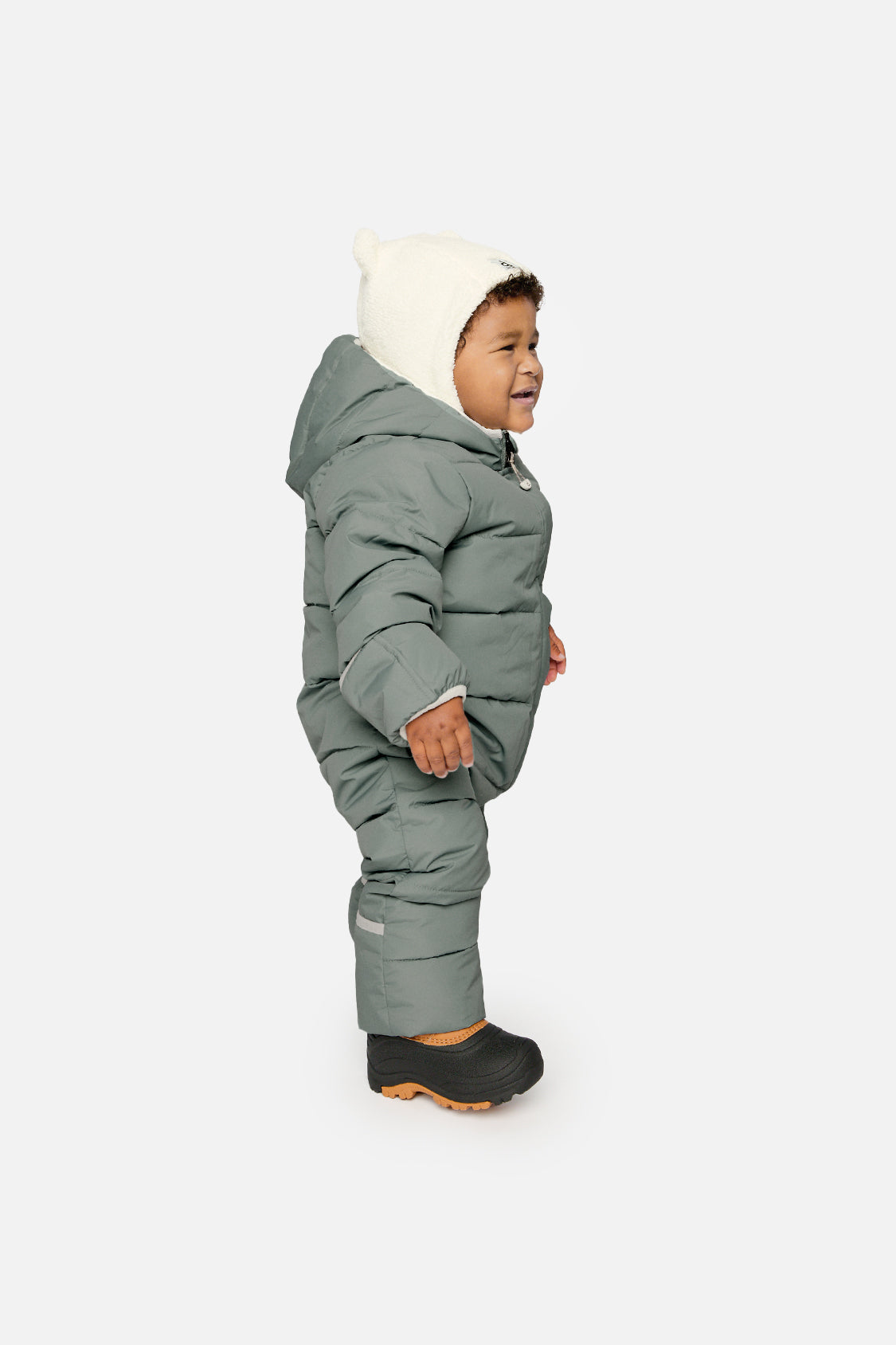 Baby Cloud One Piece Snowsuit Adapted For Car Seats Sage Green - Image 3