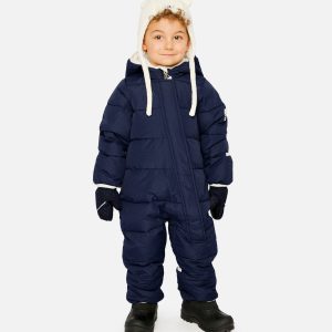 Alternative view of Baby Cloud One Piece Snowsuit Adapted For Car Seats Dark Blue