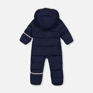 Baby Cloud One Piece Snowsuit Adapted For Car Seats Dark Blue - Image 5