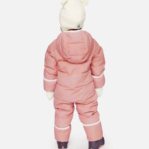 Baby Cloud One Piece Snowsuit Adapted For Car Seats Pale Dusty Pink - Image 3