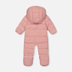 Baby Cloud One Piece Snowsuit Adapted For Car Seats Pale Dusty Pink - Image 4