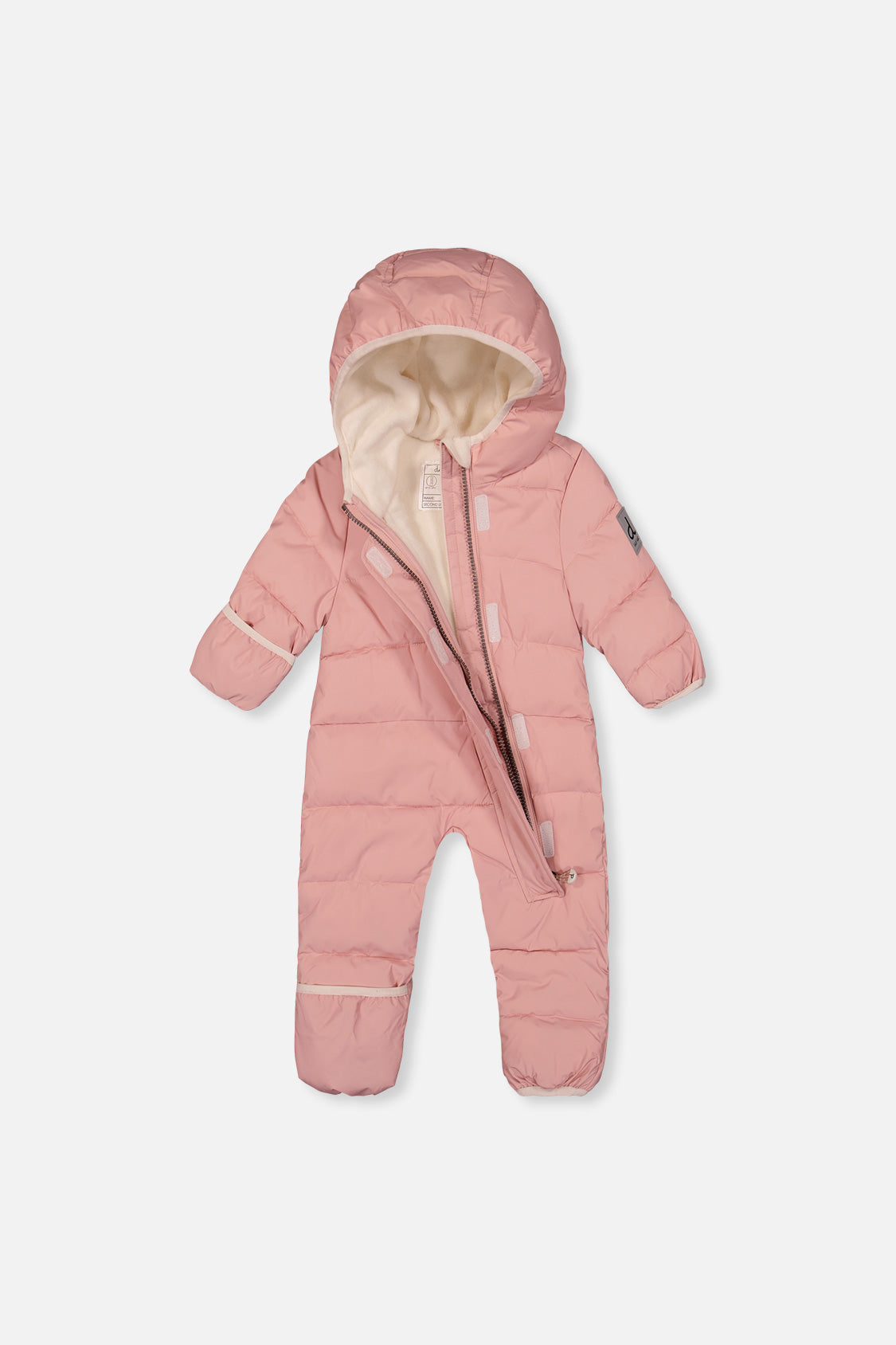 Baby Cloud One Piece Snowsuit Adapted For Car Seats Pale Dusty Pink - Image 5