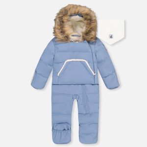 Baby Snug One Piece Snowsuit Adapted For Car Seats Blue Grey - Image 11