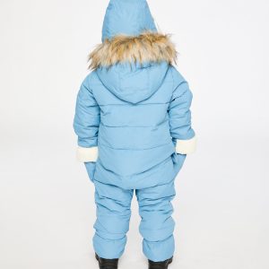 Baby Snug One Piece Snowsuit Adapted For Car Seats Blue Grey - Image 4