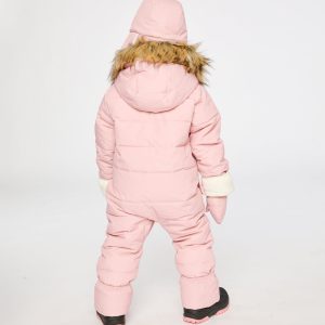 Baby Snug One Piece Snowsuit Adapted For Car Seats Pale Dusty Pink - Image 4