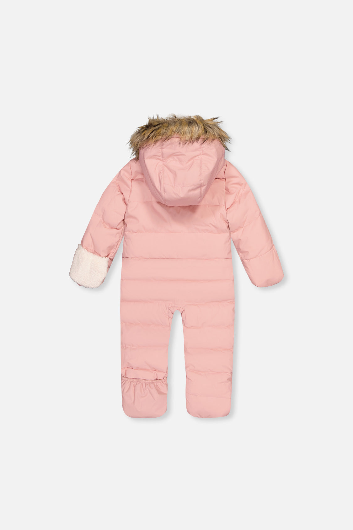 Baby Snug One Piece Snowsuit Adapted For Car Seats Pale Dusty Pink - Image 5