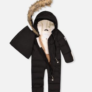 Baby Snug One Piece Snowsuit Adapted For Car Seats Black - Image 3