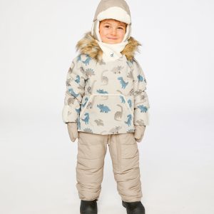 Alternative view of Baby Snug One Piece Snowsuit Adapted For Car Seats Blue Dinosaur Print