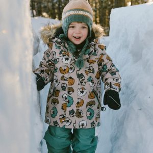Alternative view of Two Piece Discover Snowsuit Beige Printed With Dogs