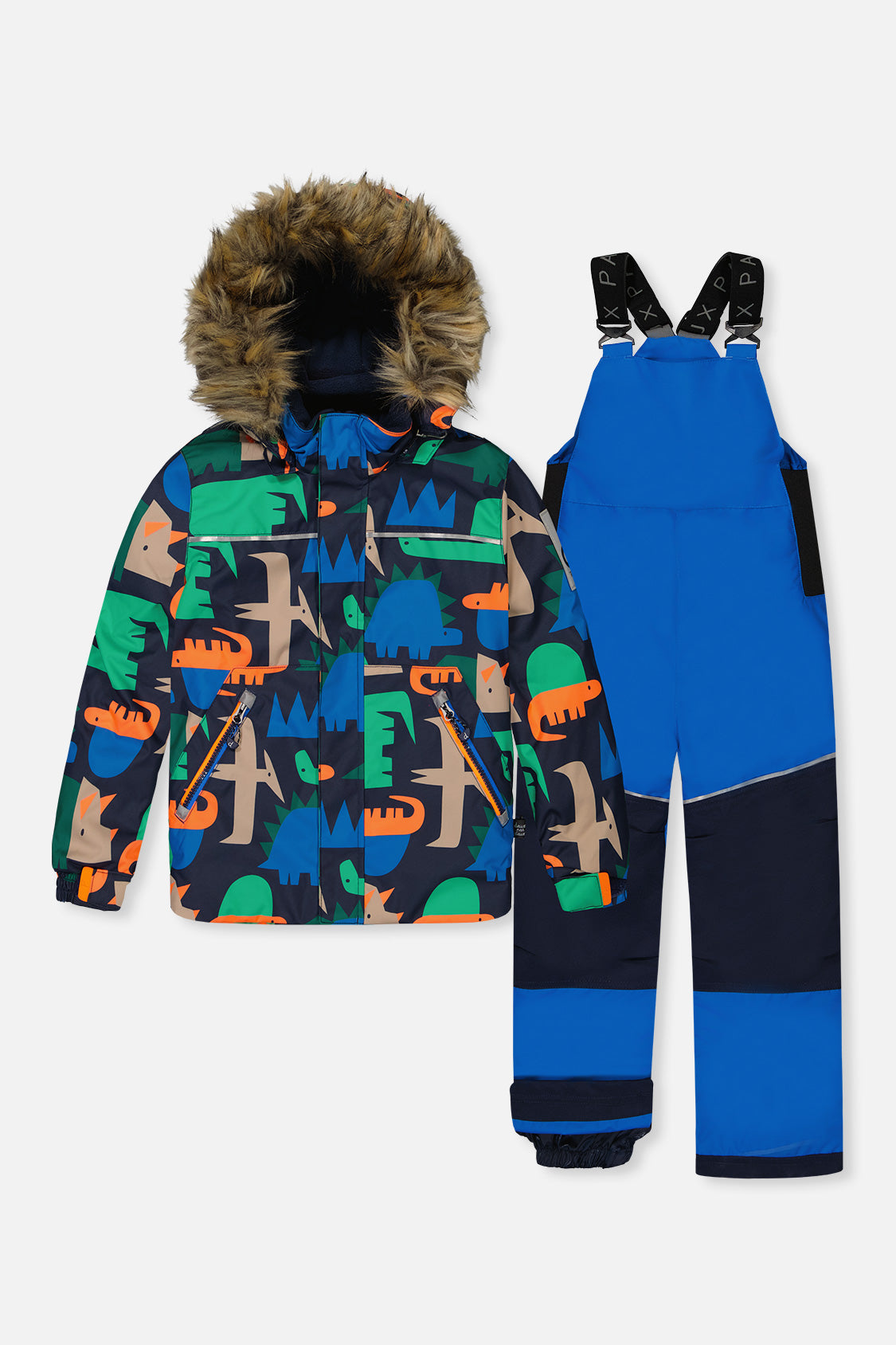 Two Piece Discover Snowsuit Blue Dinosaur Print - Image 11