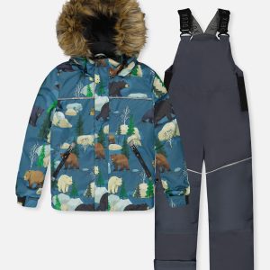 Two Piece Discover Snowsuit Blue Bear Print - Image 7