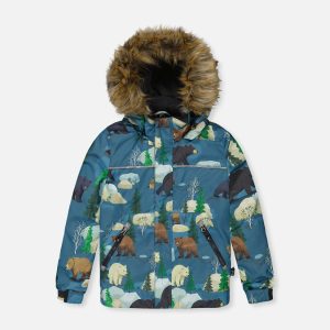Two Piece Discover Snowsuit Blue Bear Print - Image 5