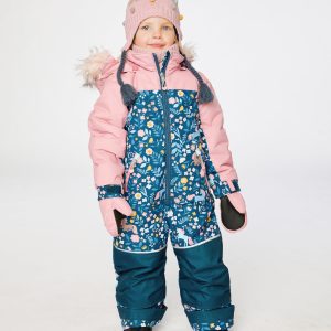 Kids One Piece Discover Snowsuit Blue And Pink Unicorn Print - Image 4