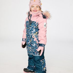 Kids One Piece Discover Snowsuit Blue And Pink Unicorn Print - Image 5