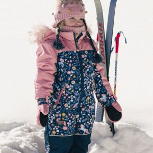Kids One Piece Discover Snowsuit Blue And Pink Unicorn Print - Image 2