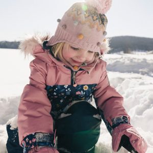 Kids One Piece Discover Snowsuit Blue And Pink Unicorn Print - Image 3