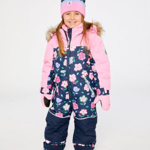 Kids One Piece Discover Snowsuit Blue Floral Print