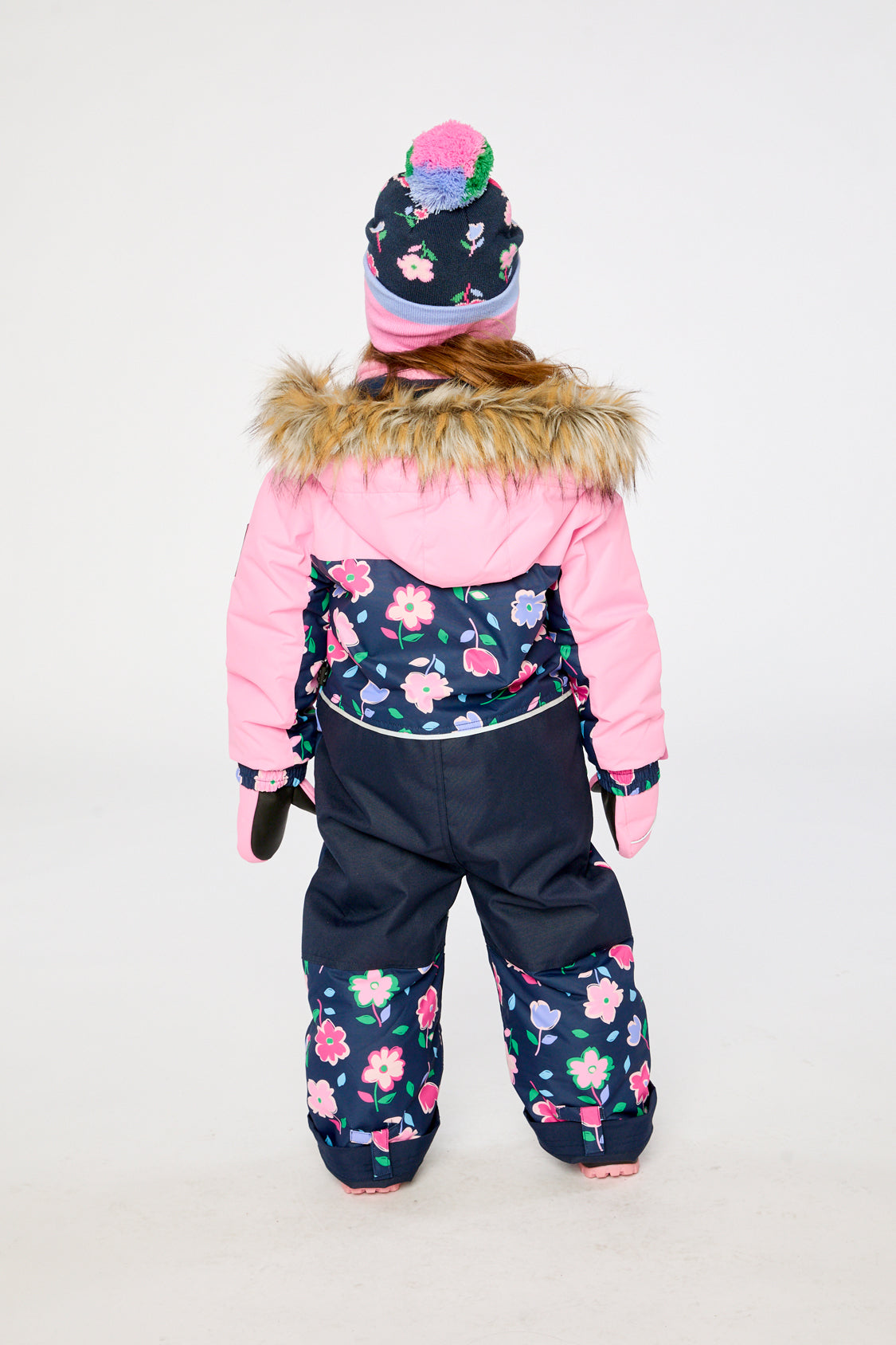 Kids One Piece Discover Snowsuit Blue Floral Print - Image 2