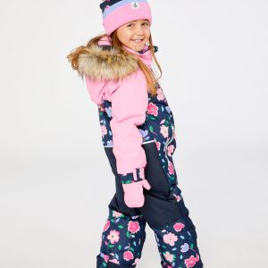 Kids One Piece Discover Snowsuit Blue Floral Print - Image 3
