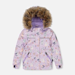 Alternative view of Two Piece Discover Snowsuit Purple Printed Cats